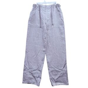 Raphael Positano Women's Linen Pants Made in Italy Beach Waist‎ Wide Leg XXL